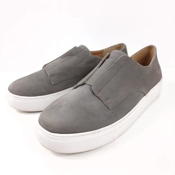 Steve Madden Gray Nubuck Slip-On Sneakers 8M - Picture 1 of 8